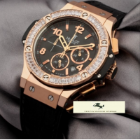 HK867 HUBLOT GENEVE BİG BANG BAGET TAŞLI ROSE GOLD BAYAN SAATİ